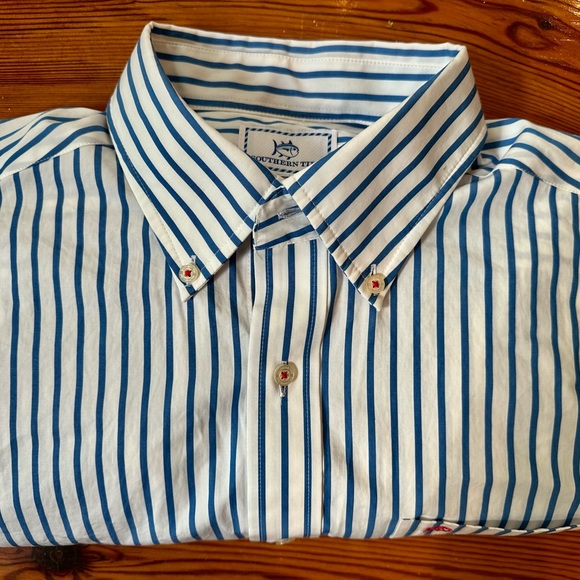 Southern Tide Striped Men’s Button-Down Medium Classic Fit - Picture 10 of 10